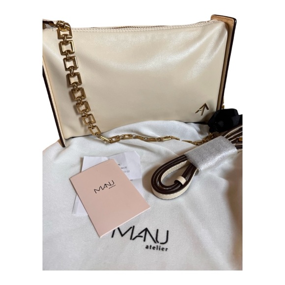 ⚡️SOLD⚡️ MANU Atelier Carmen Calfskin Leather Convertible Crossbody Shoulder Bag - Picture 3 of 11